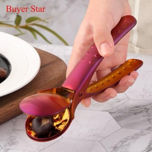 1PC 304Stainless Steel 2 in 1 Quick Chestnut Clip Walnut Pliers Metal NutCracker Sheller Nut Opener Kitchen Tools Cutter Gadgets