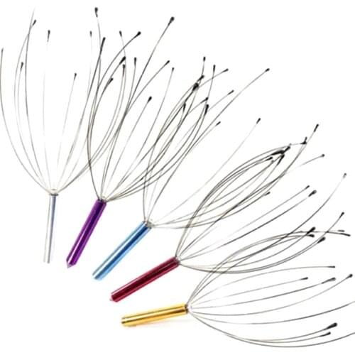 1PC Octopus Head Scalp Relaxation Massage Pain Relief Body Massager Stress Release Relaxing Claw Metal Massager Device Unisex