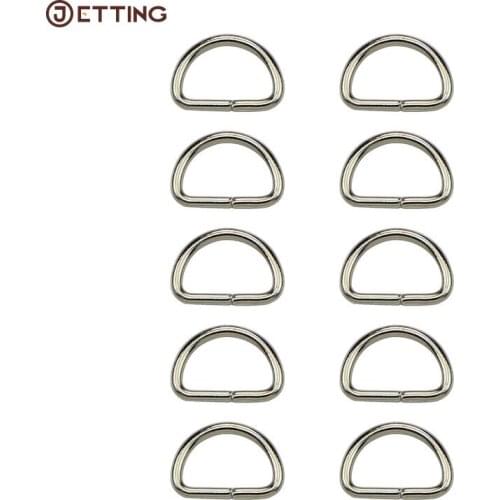 10Pcs/lot Matal D Ring D Jump Ring Snap Hook Trigger Lobster Clasps Clips DIY Bag Parts Accessories 14mm