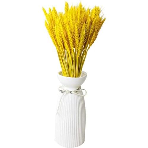 Natural dried wheat bunches flowes wedding centerpieces decorative 100 stems raw color Vase Not Included
