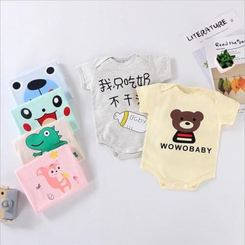 Unisex 3PCS Baby Girl Clothes Cotton Bodysuits Newborn Baby Boy Clothes Cartoon Print Girls Baby Clothing 0-12MONTHS