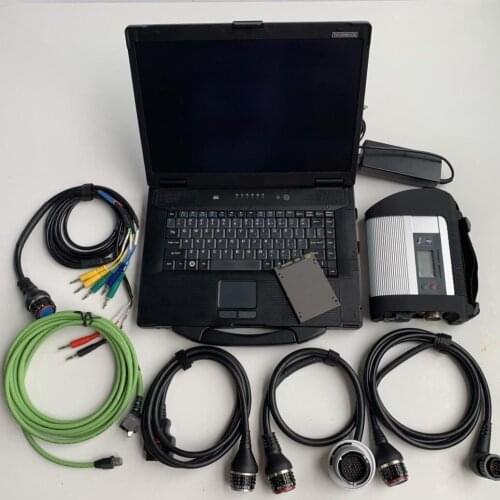 CF52 4g laptop with MB Star C4 SD Connect SSD 2021.03v CF-52 Toughbook for C4/C5 Multiplexer with full set OBD2 cable car tools