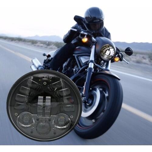 For Harley Sportster Motorcycle Adaptive LED Headlights 5 3/4 inch Model Adaptive 5.75" Round Motorcycle LED Headlights