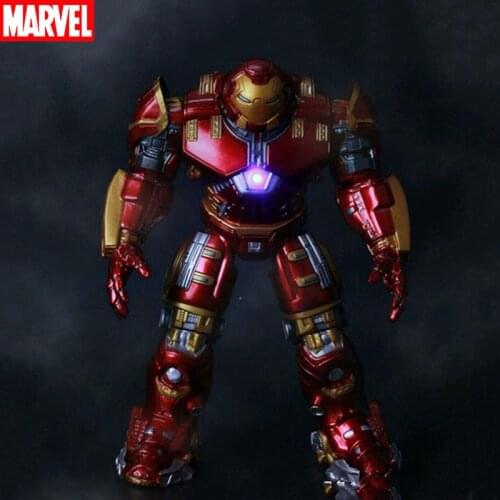 16 CM The Avengers Hulkbuster LED Toys Disney Cartoon Figures Marvel Series PVC Action Figure Model Childrens Toy Gifts