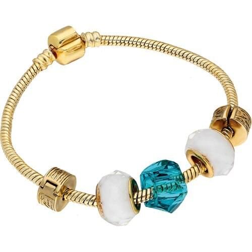 Forentina Gold Plated Women 'S Charm Snake Bracelet Gift Box Ps0534