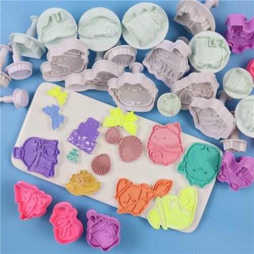 Butterfly Cookie Mold Cutter Plunger Biscuit Car Ship Cakes Decorating Biscuit Stamper