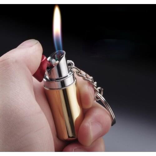 Personality Fun Girl Lipstick Pendant Lighter Creative Inflatable Open Flame Lighter Smoking Accessories for Weed Cute for Girls