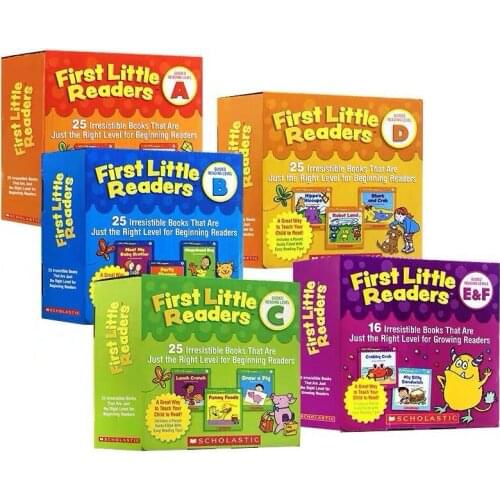 Books First Little Readers ABCDEF 5 Boxes Textbook Music English Graded Picture Book Educational Learning Toys Kids Stationery