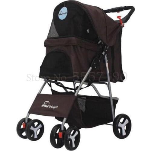 Pet stroller lightweight folding outdoor small and medium dogs cats Teddy stroller universal four wheel stroller