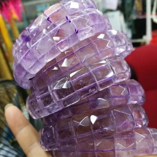 Natural amethysts stone beads jewelry bracelet for woman birthstone of Sagittarius , Aquarius wholesale