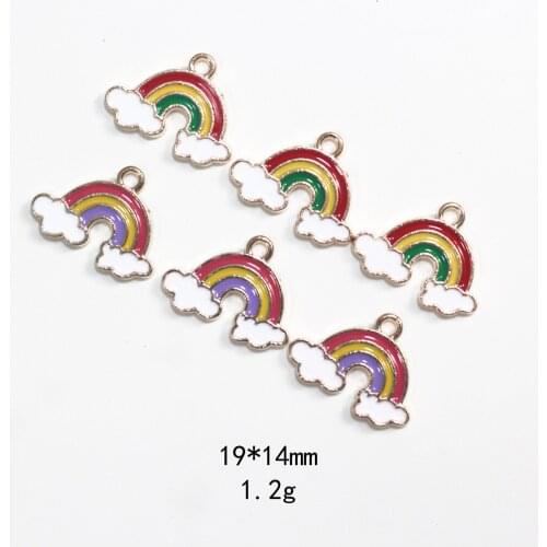 Novelty earrings, Korean earrings, quirky jewelry, rainbow accessories diy handmade alloy pendant earrings wholesale