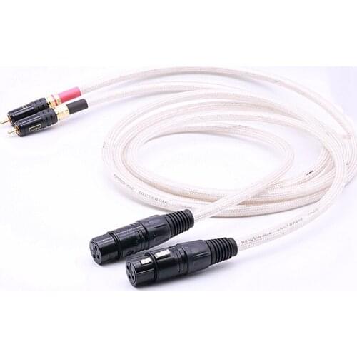Hi-end QED Signature OCC Silver-Plated RCA Male To XLR Male/Female Plug Audio Cable hifi audio interconnect extwnsion cord