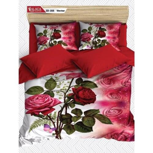 3D Digital Printed Satin Double Duvet Cover Set Pillow sheet made in turkish