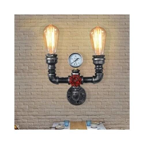 Loft Style Vintage Wall Lights For Home Antique Light Fixtures Metal Industrial Water Pipe Lamp Bedside Edison Wall Sconce
