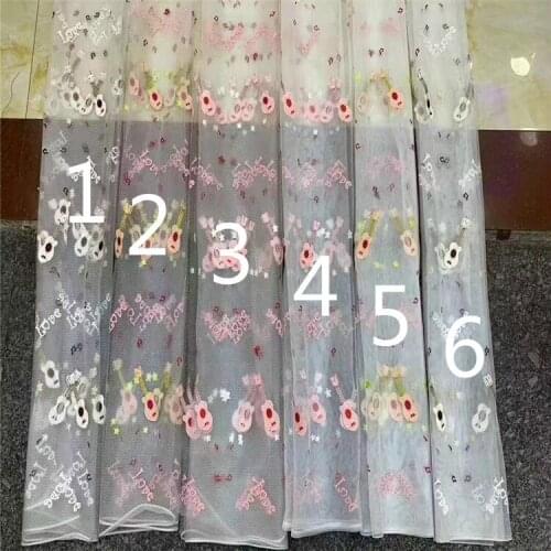 Mesh Bottom Fresh Guitar Embroidery Lining Womens Childrens Clothing Skirt Wedding Dress Embroidery Fabrics