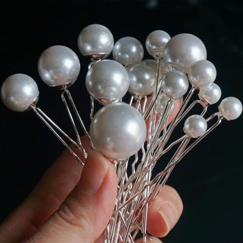 Woman U-Shaped Pins Wedding Pearl Hair Clips Stick Alloy Hairpin For Bridal Jewelry Tiara Accessories Hairstyle Design Tool