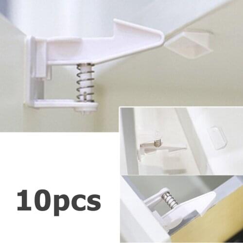 10pcs New Multi function Baby Safety Lock Invisible Baby Safety Protection Lock Sliding Door Window Drawer Lock dropshipping