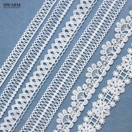 10yard lace fabric ribbon christmas wedding decoration New white milk silk fan-shaped wave water-soluble lace fashion hotselling