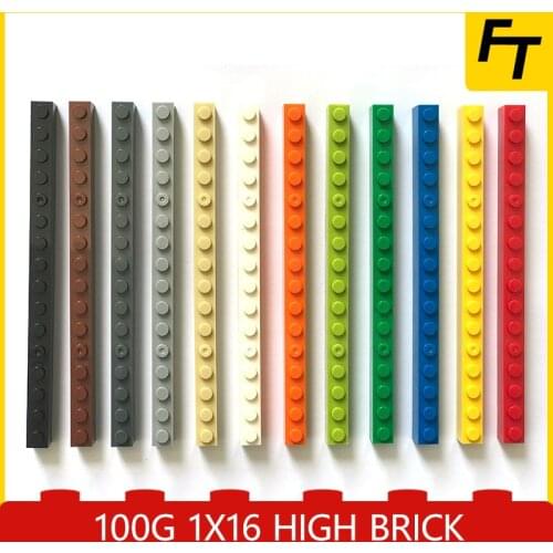 100g Small Particle 2465 High Brick 1x16 DIY Building Blocks Compatible with Creative Gift MOC Blocks Castle Toys