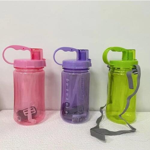 1000ml Plastic Water Bottle With Flip Lids And Straw Large Capacity Portable 3 Colors Travel Glass Shaker Bottle For Outdoor