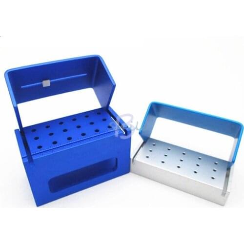 15-hole/18-Hole Dental Disinfection Box Block Burs Holder Low Speed Bur Box Holes Autoclave with Scale