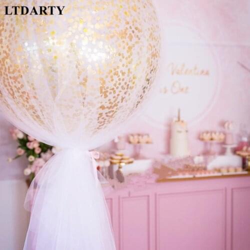 2*1.66M Bobo balloon net yarn wedding decoration transparent net yarn balloon accessories birthday party decoration baby shower