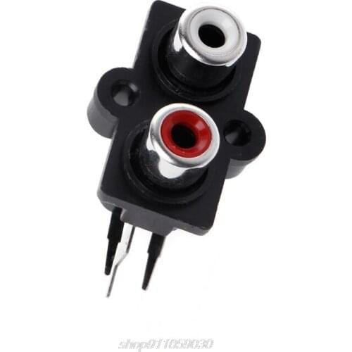 5 Pcs PCB Mount 2 Position Stereo Video Jack RCA Female Connector J01 21 Dropship
