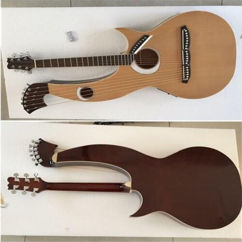 KSG 6/6/8 String Harp Acoustic guitar 6 6 8 string harp Double Necks electric acoustic Guitar Harp Guitar