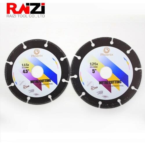 Raizi 4.5/5 inch Diamond Metal Cutting Disc Blade for Angle Grinder Steel, Sheet Metal, Stainless Steel Abrasive Cut Tool