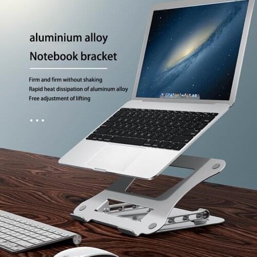 Aluminum Portable Laptop Stand Height Angle Adjustment Folding Stand Cooling Bracket Support For 10-15.6 Inch Notebook
