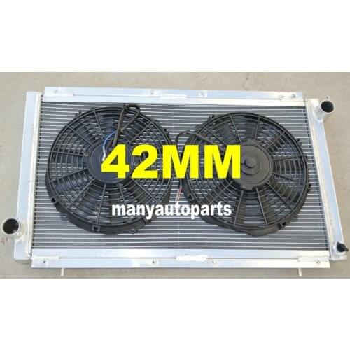 Aluminum radiator+2 pcs fans for SUBARU IMPREZA WRX GC8 STI 2.0L 1992-2000 Manual