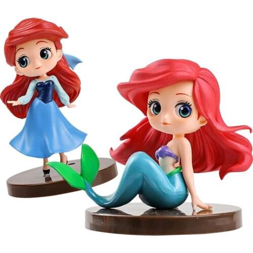 Bandai Disney Princess Figure Qposket Snow White Mermaid Cinderella Frozen Q version