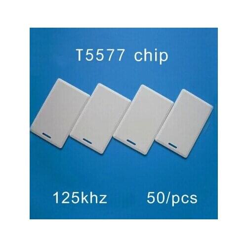 Free shipping(50 pcs/lot) Access Control RFID ID Writable&Readable Thick Cards(Chip:T5567/T5577/T5557)