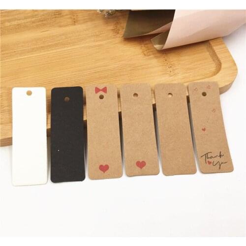 100pcs New Jewelry Packaging Price Hang Tags Thank You Love Red Heart Gift Boxes Labels Tags Jewelry Note Cards