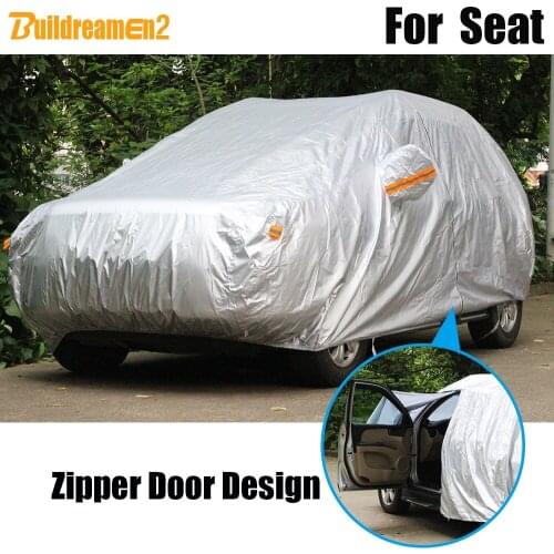 Buildreamen2 Full Car Cover Outdoor Sun Rain Snow Protection Cover Waterproof For Seat Toledo Exeo Toledo Alhambra Cordoba Altea
