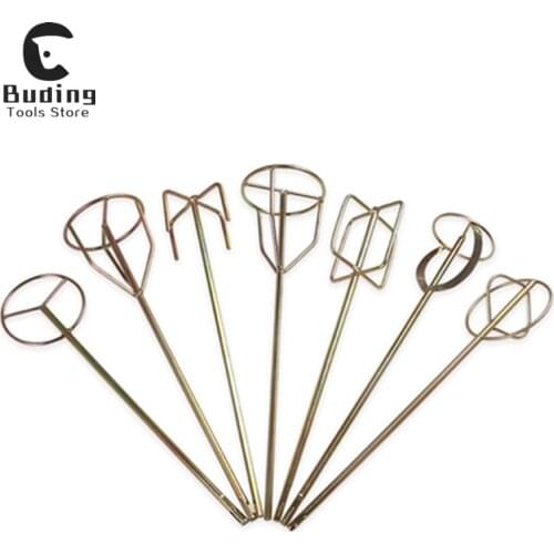 Square Bar Stir Rod Electric Hammer Cement Putty Paint Coating Agitator Drill Threaded Head Stirring Ash Bar Spiral Mixing Tools