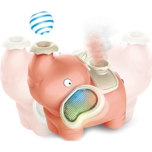 J60B 1Set Electric Baby Car Elephant Toy Birthday Gift Smart Sensor Play Vehicle Musical Toy Car with Flash Lights Kid’s Gift