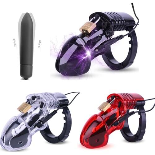 SM Electro Shock Cock Cages Electro Shock CB6000 Chastity Device Electro Shock Male Lock With Cock Ring SM Sex Toys For Men Gay