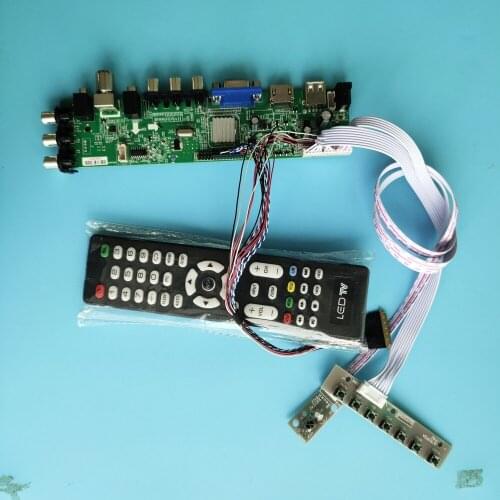 Kit For LTN140AT07-302/LTN140AT07-306 Signal controller board digital LED USB VGA TV 1366X768 DVB-T DVB-T2 40pin HDMI AV remote
