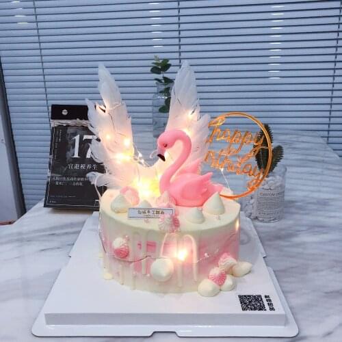Angel Wings Happy birthday Cake Topper party supplies kids beautiful cake DIY decorating Accessories cupcake baby shower