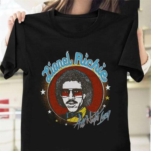 Lionel Richie All Night Long T Shirt Black Size S-3Xl Full-Figured Tee Shirt
