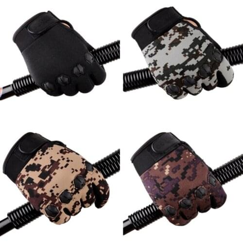 Men Tactical Glove Anti-Slip Rubber Mittens Hunting Camping Cycling Outdoor Sport Military Camo GlovesFull Finger Fishing Glove
