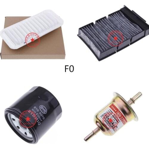 Used for BYD F0 four filter Kit Cabin Air Filter air conditioning + air + oil + Fuel car Free shipping
