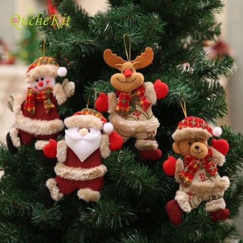 Christmas Hang Decoration 18*13cm Toy Doll New Year Gifts Santa Claus Snowman Elk Reindeer Christmas Decorations For Home