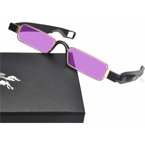 MINCL/ Square Sunglasses Women Men punk Gothic Decorated Glasses Reflective Metal clear lens sunglasses LXL