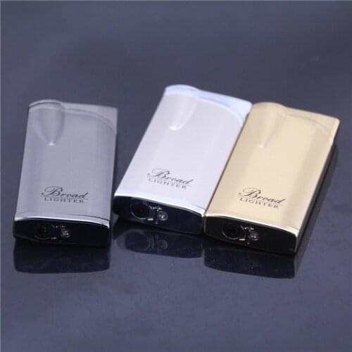 Special Metal Butane Gas Lighter For Straight Pipe Stainless Steel Windproof Lighters Cigarette Accessories