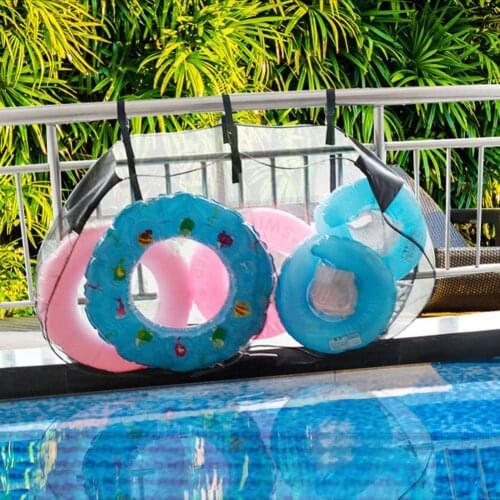 Swimming pool bag universal easy storage elastic opening swimming pool hanging net sports ball storage bag large storage net bag