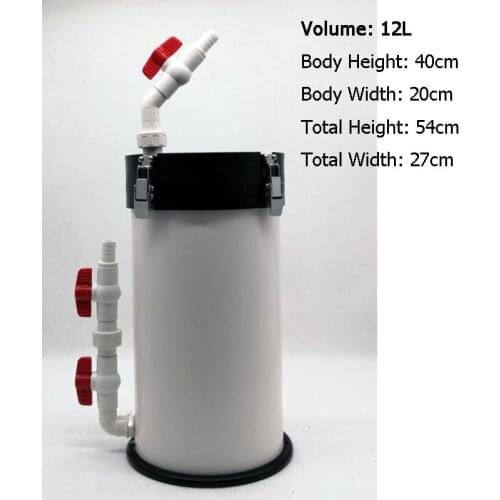 Aquarium External Filter Prefilter Front Filtering Barrel Fish Tank Shrimp Turtle Tank External Filter 5L/8L/12L/19L