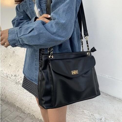 FUNMARDI Large Capacity Women Shoulder Bags Fashion Casual PU Leather Crossbody Bags Designer Black Tote Handbag Ladies WLHB2232