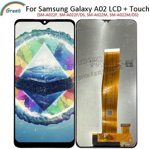 6.5''For Samsung Galaxy A02 LCD with frame Display Touch Screen Digitizer A022FN/DS A022F/DS A022G/DS A022M For samsung A022 lcd